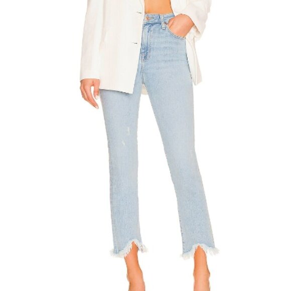 Jonathan Simkhai River High Rise Straight Jean in Light Riviera Blue sz 27 - Picture 1 of 4